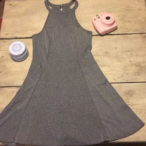 Grey Fit and Flare Dress